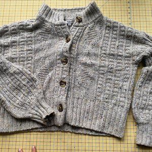 Madewell cropped button up sweater